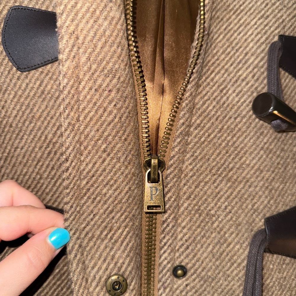 Pendleton Tan Toggle Herringbone Coat With Coyote… - image 6